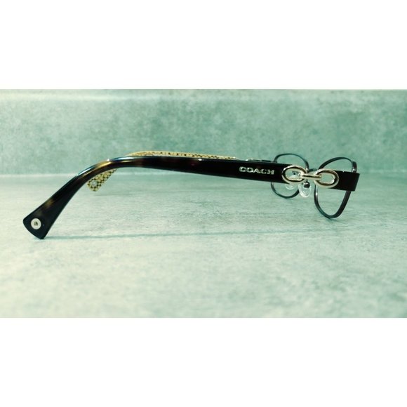 COACH EYEGLASS FRAME FAINA HC5054 9187 SATIN BROWN/DARK TORTOISE GOLD SIG C - Picture 4 of 6